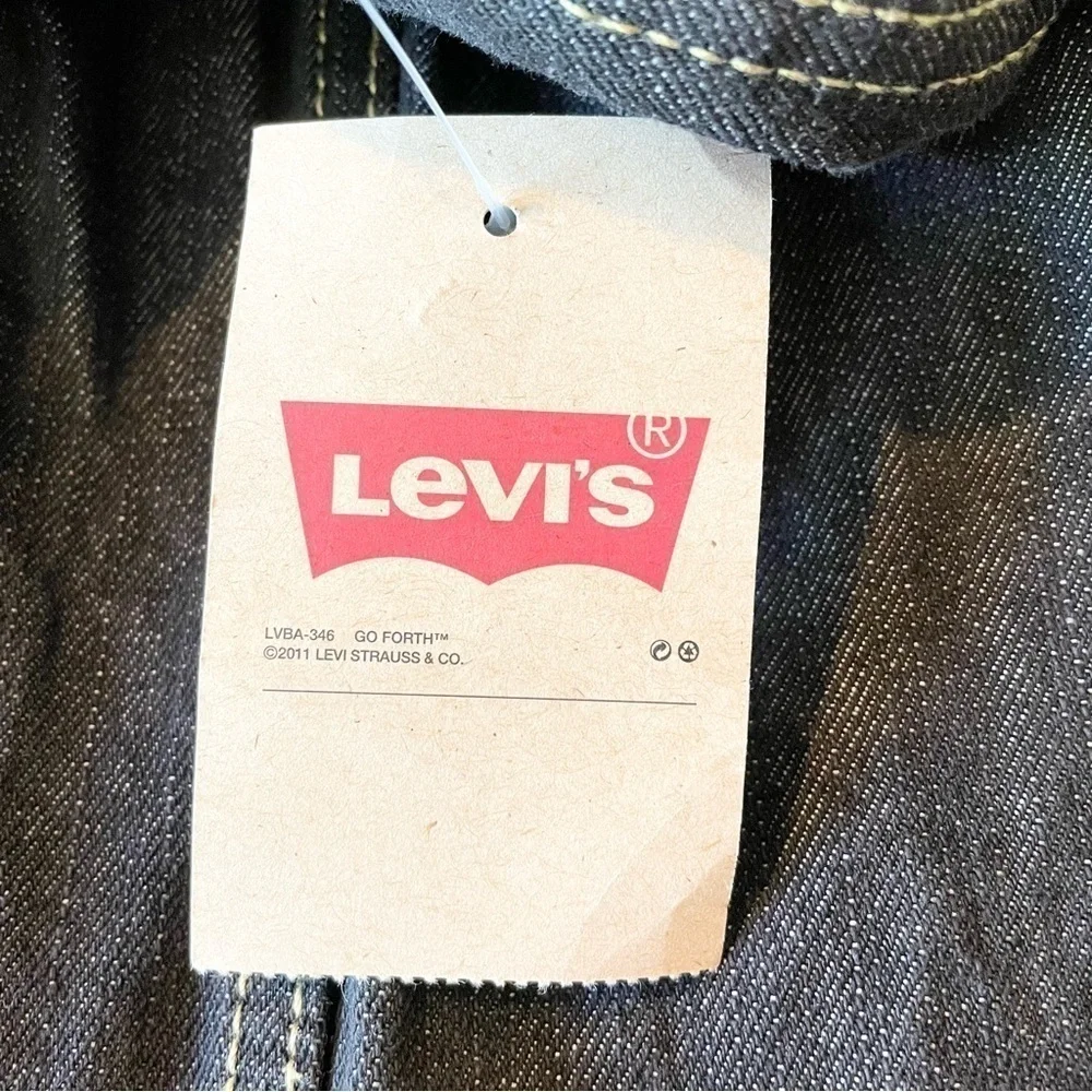 Levi’s Kids Denim Trucker Jean Jacket Dark Wash Unisex Medium 10-12 Years NWT